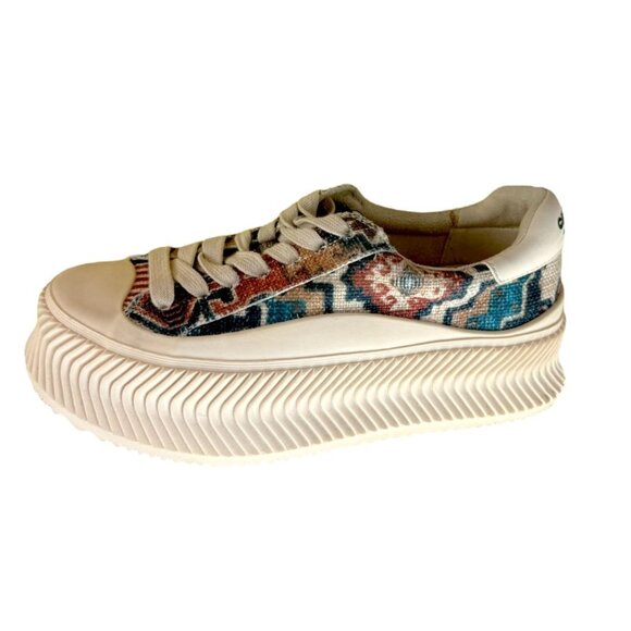 Circus NY By Sam Edelman Womens Platform Sneakers Aztec Multicolor Pattern Size - Picture 1 of 11